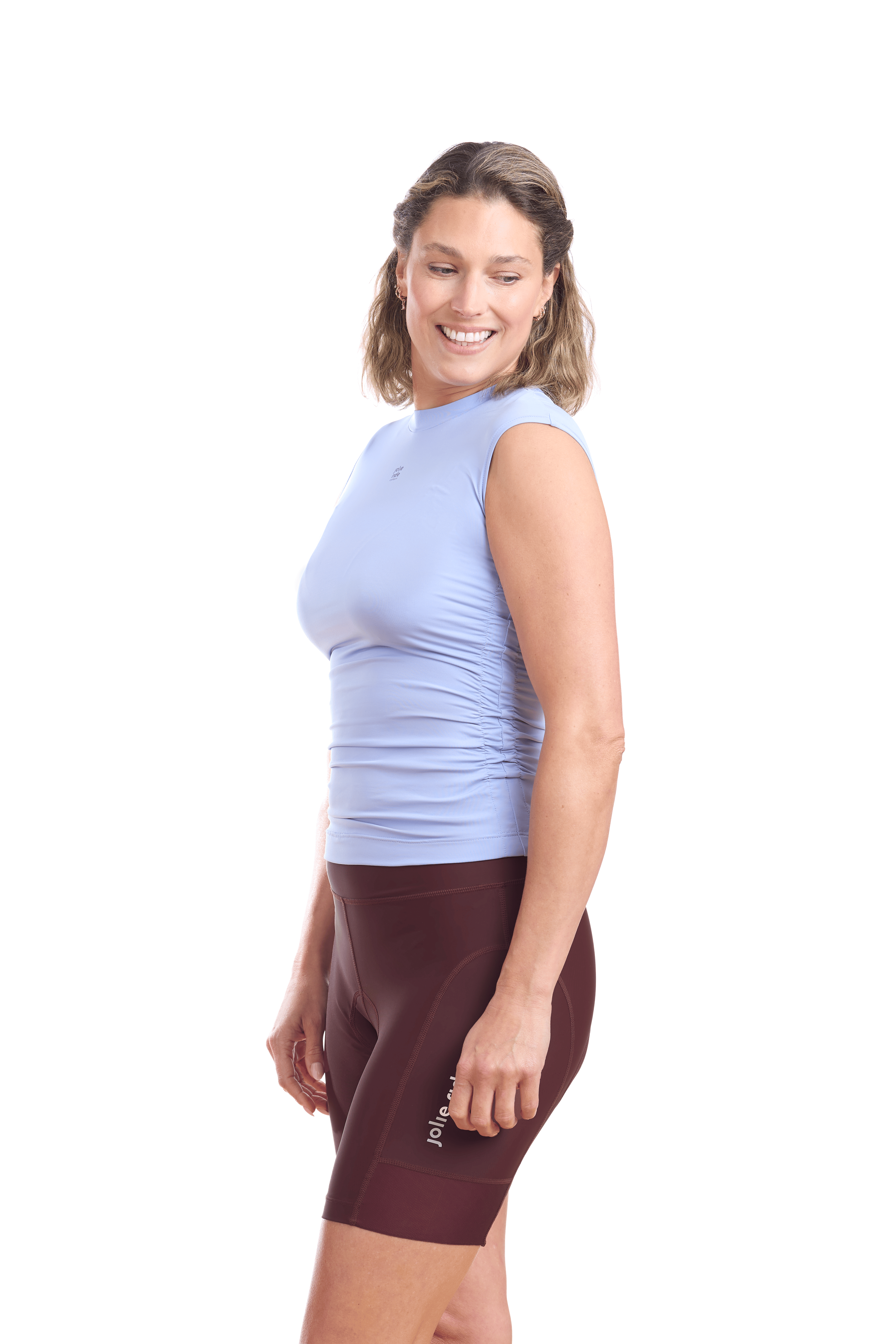 JolieRide Tank top Women’s Ruched Sleeveless Cycling Jersey