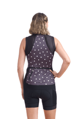 JolieRide Tank top Women’s Sleeveless Cycling Jersey #color_Polka-dots