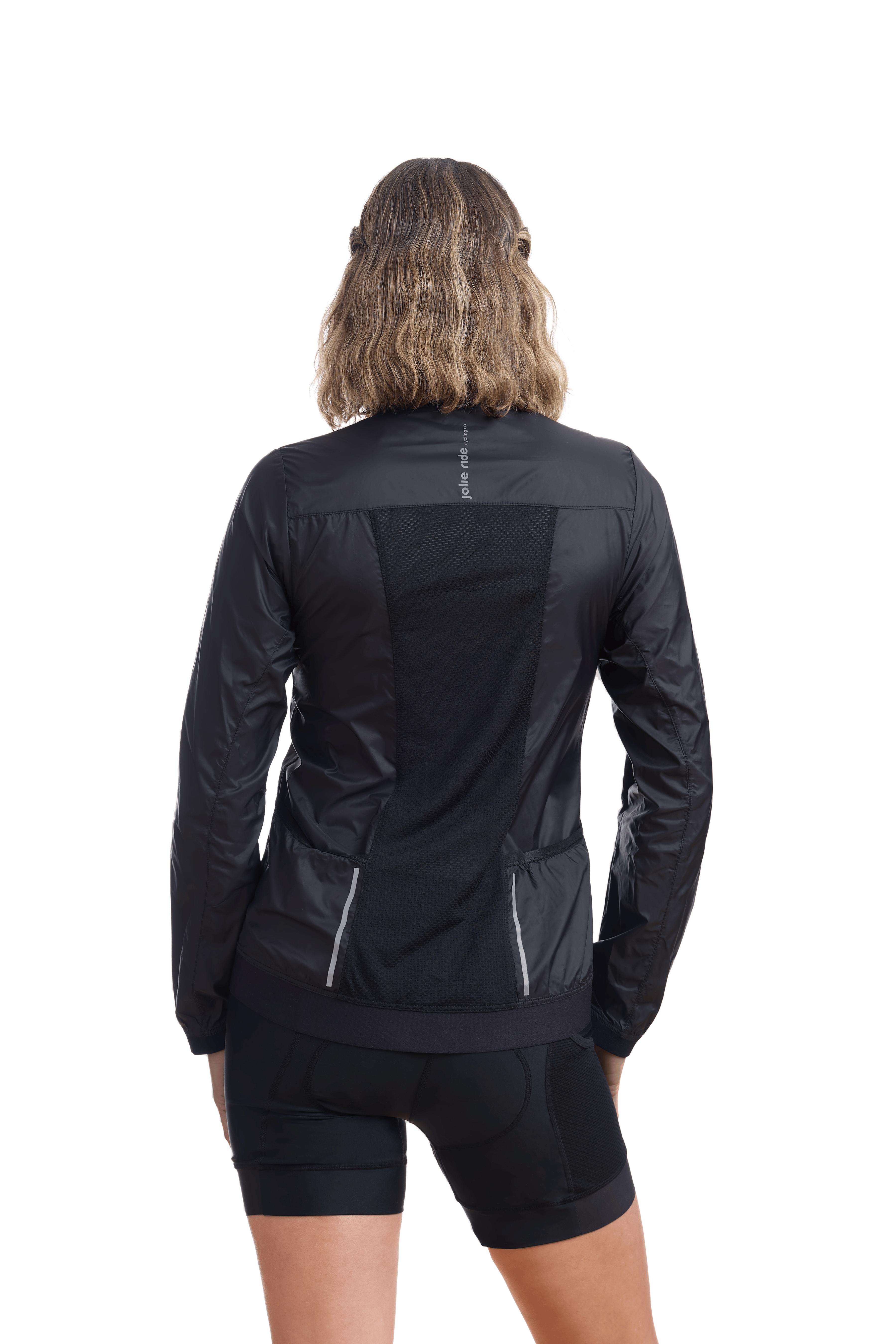 JolieRide Windbreaker Ultralight Nylon Wind Resistant Cycling Jacket #color_black, noir